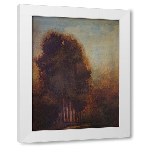 Trees In Brown White Modern Wood Framed Art Print by Lewis, Sharalee