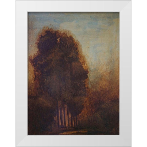Trees In Brown White Modern Wood Framed Art Print by Lewis, Sharalee