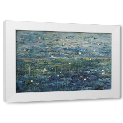 The View From The Ark White Modern Wood Framed Art Print by Lewis, Sharalee