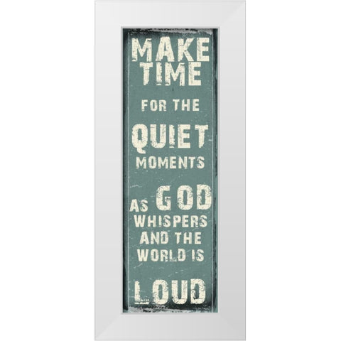 Make Time White Modern Wood Framed Art Print by Lewis, Sheldon