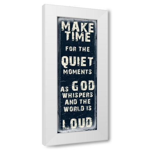 Make Time White Modern Wood Framed Art Print by Lewis, Sheldon