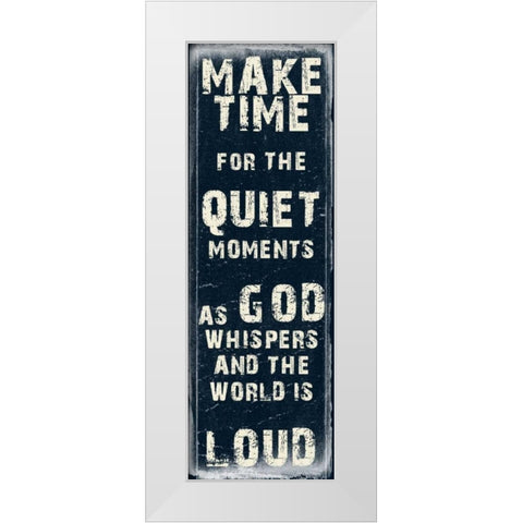 Make Time White Modern Wood Framed Art Print by Lewis, Sheldon