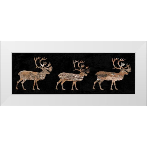 Hunters Catch White Modern Wood Framed Art Print by Lewis, Sheldon
