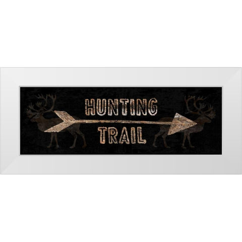 Hunting Trail White Modern Wood Framed Art Print by Lewis, Sheldon