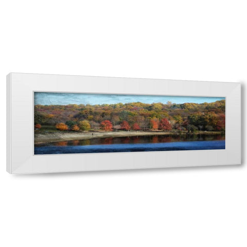 Painted Fall White Modern Wood Framed Art Print by Lewis, Sheldon