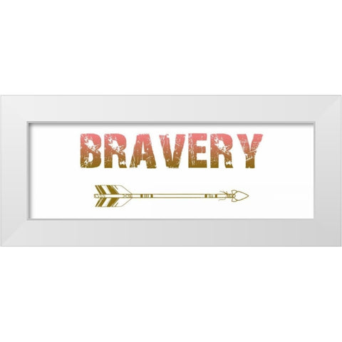Bravery White Modern Wood Framed Art Print by Lewis, Sheldon