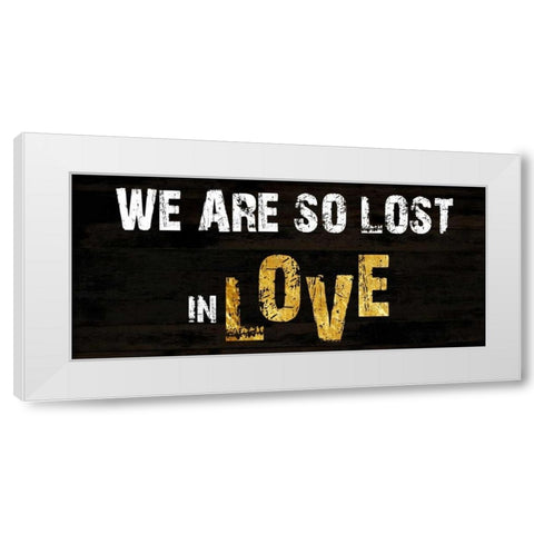 Lost In Love White Modern Wood Framed Art Print by Lewis, Sheldon
