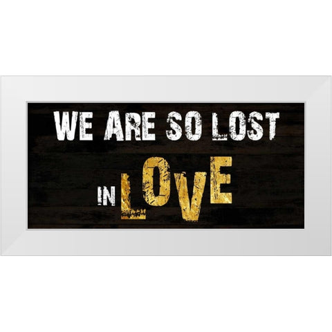 Lost In Love White Modern Wood Framed Art Print by Lewis, Sheldon