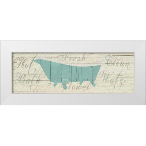 Bath  Basics 1 White Modern Wood Framed Art Print by Lewis, Sheldon