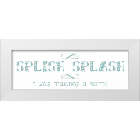 Splish Splash White Modern Wood Framed Art Print by Lewis, Sheldon