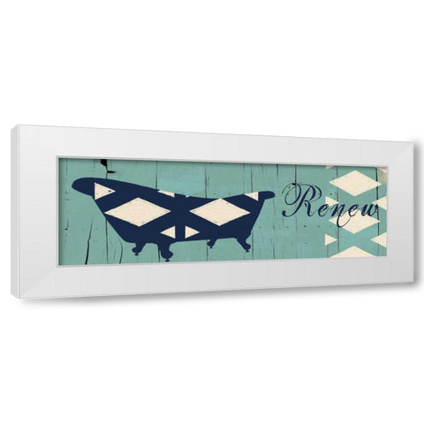 Renew White Modern Wood Framed Art Print by Lewis, Sheldon