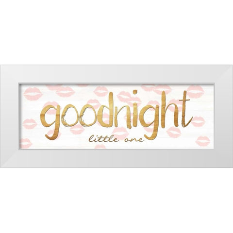 Goodnight Little One White Modern Wood Framed Art Print by Lewis, Sheldon