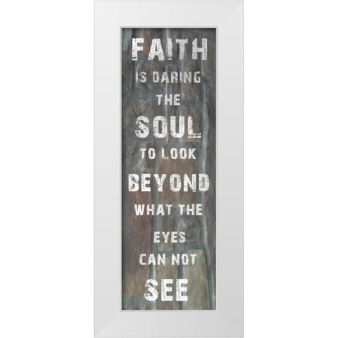 Faiths Power White Modern Wood Framed Art Print by Lewis, Sheldon