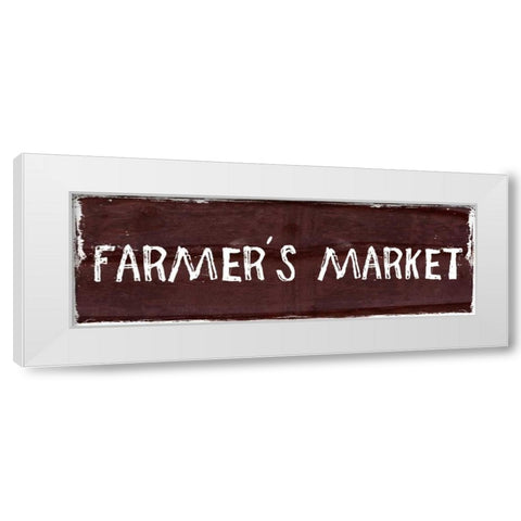 Farmers Market White Modern Wood Framed Art Print by Lewis, Sheldon