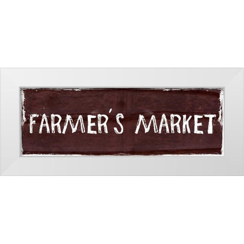 Farmers Market White Modern Wood Framed Art Print by Lewis, Sheldon