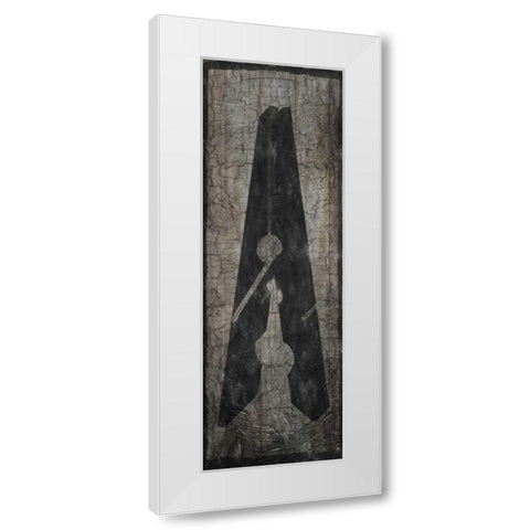 Retro Laundry Pin 2 White Modern Wood Framed Art Print by Lewis, Sheldon