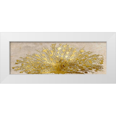 Ivory Coast Peacock White Modern Wood Framed Art Print by Lewis, Sheldon