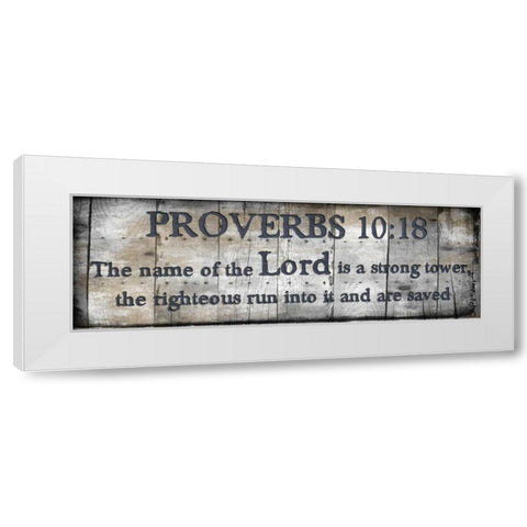The Name of The Lord White Modern Wood Framed Art Print by Lewis, Sheldon