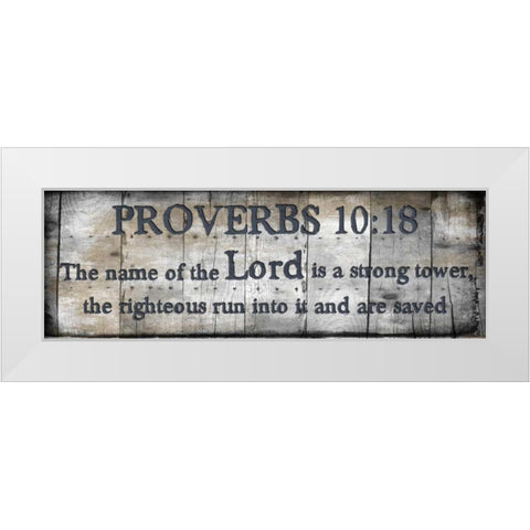 The Name of The Lord White Modern Wood Framed Art Print by Lewis, Sheldon