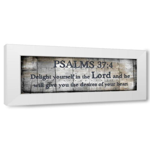 Delight Yourself White Modern Wood Framed Art Print by Lewis, Sheldon