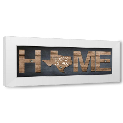 My Home Texas White Modern Wood Framed Art Print by Lewis, Sheldon