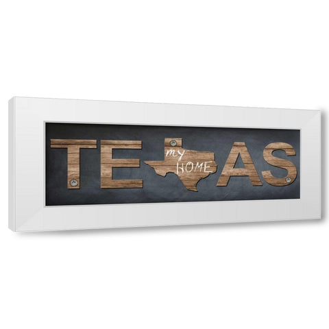 Texas My Home White Modern Wood Framed Art Print by Lewis, Sheldon