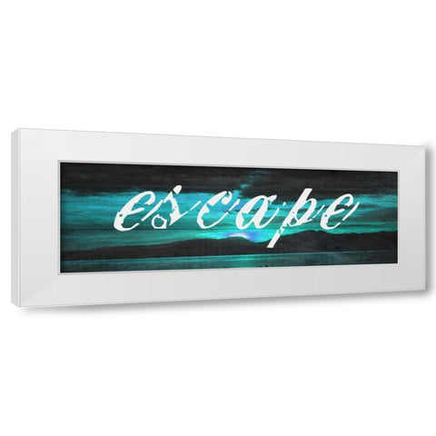 Escape White Modern Wood Framed Art Print by Lewis, Sheldon