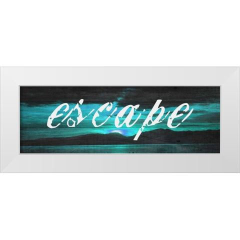 Escape White Modern Wood Framed Art Print by Lewis, Sheldon
