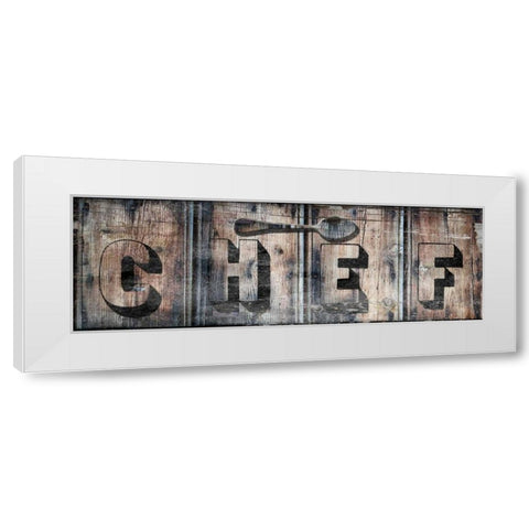 Chef White Modern Wood Framed Art Print by Lewis, Sheldon