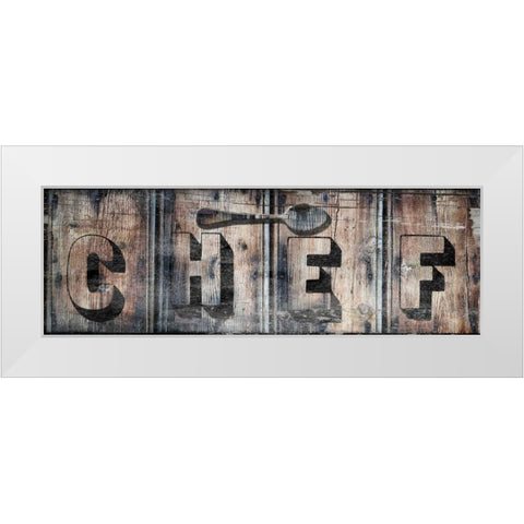 Chef White Modern Wood Framed Art Print by Lewis, Sheldon