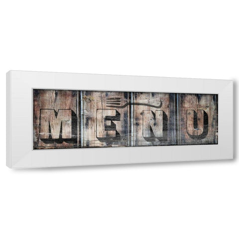 Menu White Modern Wood Framed Art Print by Lewis, Sheldon