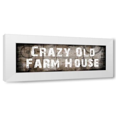 Farm House White Modern Wood Framed Art Print by Lewis, Sheldon