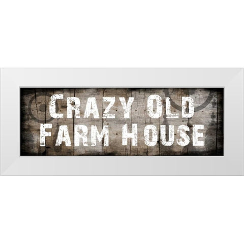 Farm House White Modern Wood Framed Art Print by Lewis, Sheldon