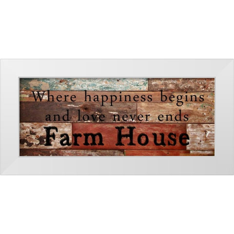 Farm House Love White Modern Wood Framed Art Print by Lewis, Sheldon