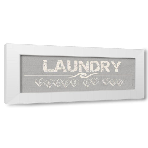 Laundry Room White Modern Wood Framed Art Print by Lewis, Sheldon