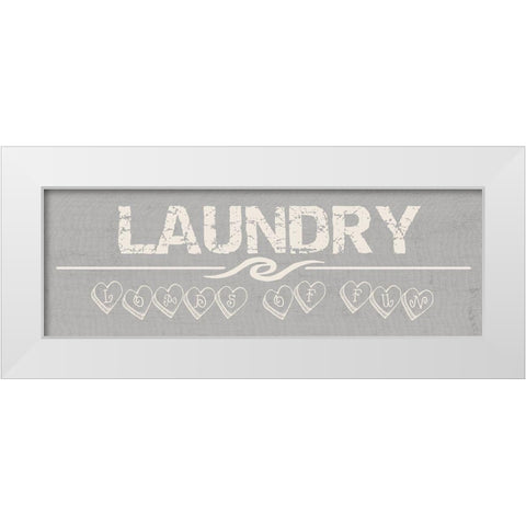 Laundry Room White Modern Wood Framed Art Print by Lewis, Sheldon