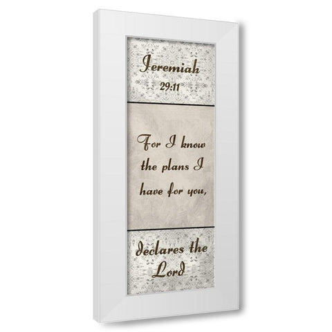 Declares The Lord 1 White Modern Wood Framed Art Print by Lewis, Sheldon