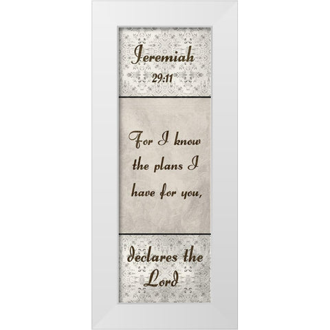 Declares The Lord 1 White Modern Wood Framed Art Print by Lewis, Sheldon