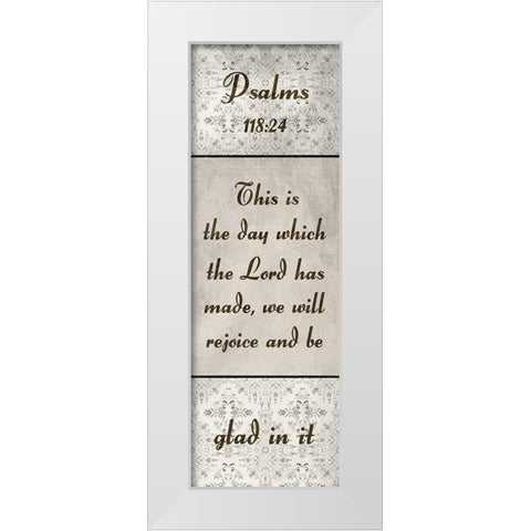 Glad In It White Modern Wood Framed Art Print by Lewis, Sheldon