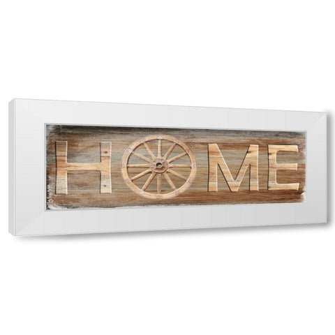 Farm Home White Modern Wood Framed Art Print by Lewis, Sheldon