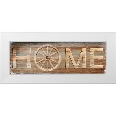 Farm Home White Modern Wood Framed Art Print by Lewis, Sheldon