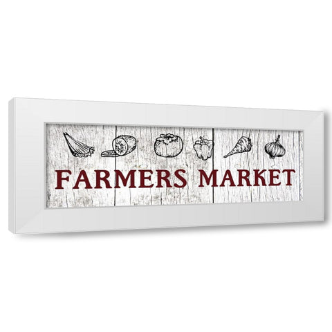 Market White Modern Wood Framed Art Print by Lewis, Sheldon