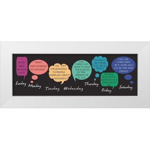 Take Me To Weekly Therapy White Modern Wood Framed Art Print by Lewis, Sheldon
