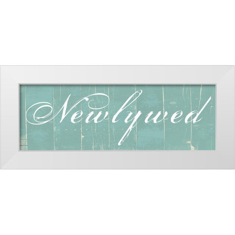 Newlywed White Modern Wood Framed Art Print by Lewis, Sheldon