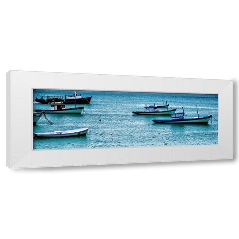 Coastal Brush Strokes White Modern Wood Framed Art Print by Lewis, Sheldon