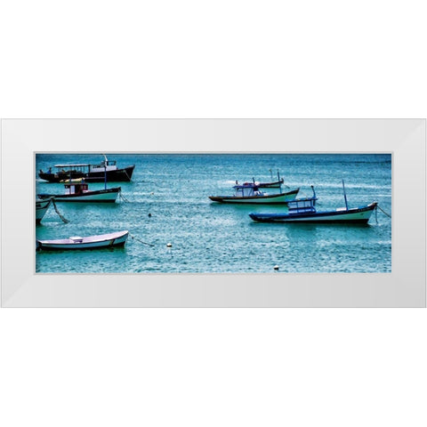Coastal Brush Strokes White Modern Wood Framed Art Print by Lewis, Sheldon