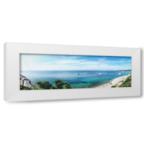 Coastal Brush Strokes 2 White Modern Wood Framed Art Print by Lewis, Sheldon