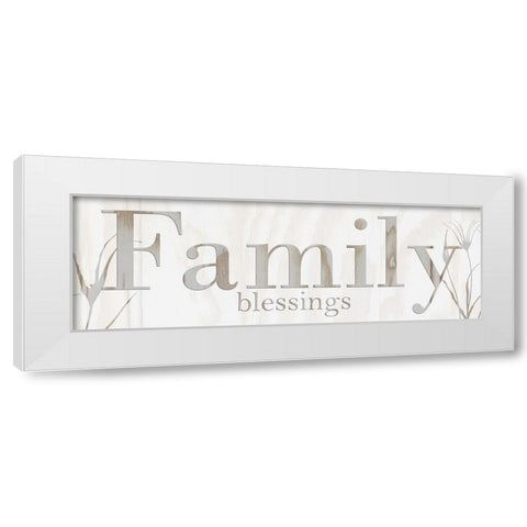 Family Blessings White Modern Wood Framed Art Print by Lewis, Sheldon