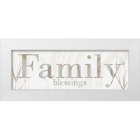 Family Blessings White Modern Wood Framed Art Print by Lewis, Sheldon