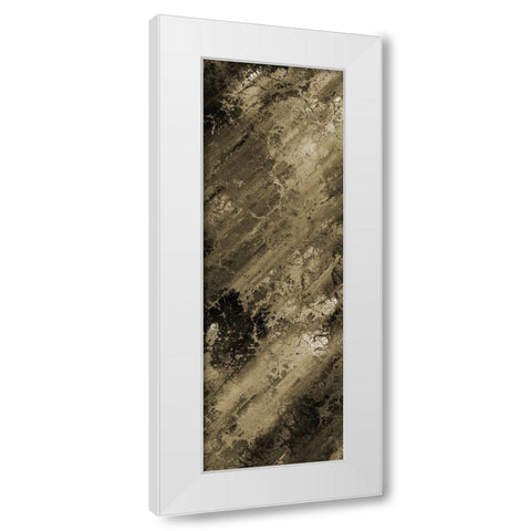 Earthy Abstract White Modern Wood Framed Art Print by Lewis, Sheldon